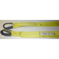 3" X 24' Poly Tow Strap With Eyes - Rated WLL 18,000 Lbs. For Towing Cars & Pickups.